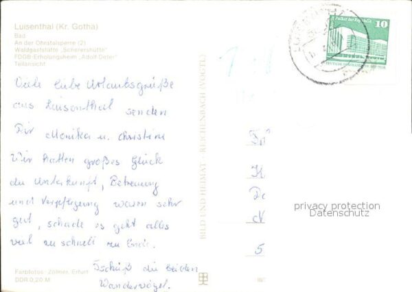 Luisenthal Waldgaststätte Scherershütte FDGB- Erho – Bild 2
