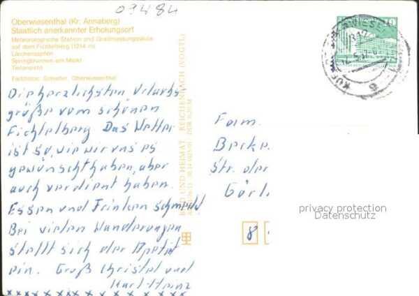 Oberwiesenthal Erzgebirge Springbrunnen Markt Lärchenzapfen – Bild 2