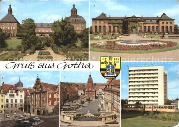 Gotha Thueringen Schloss Friedenstein Orangerie Rathaus