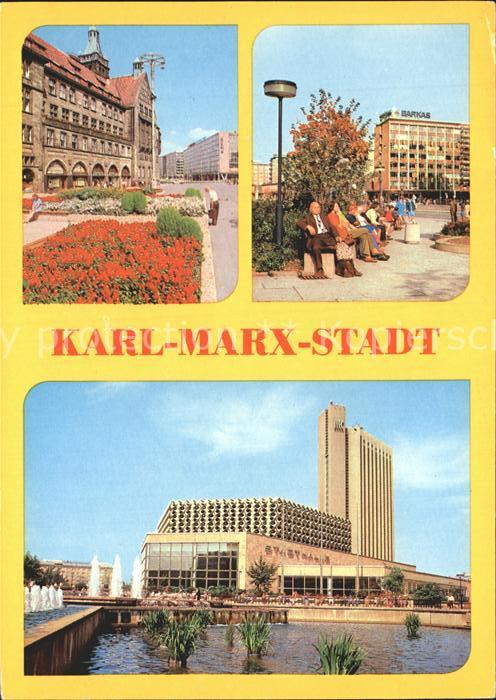 Karl-Marx-Stadt Strasse der Nationen Rathaus Stadthalle
