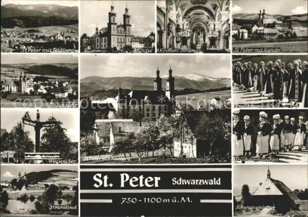 St Peter Schwarzwald Trachten Kirche Feoldberg Wegweiser Str