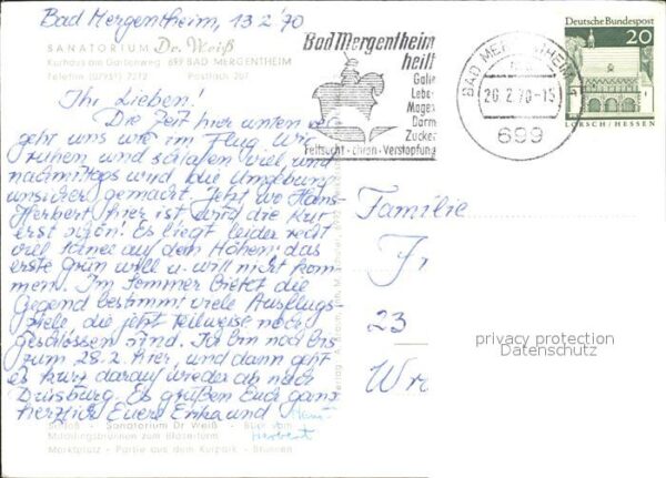 Bad Mergentheim Sanatorium Dr. Weiss – Bild 2