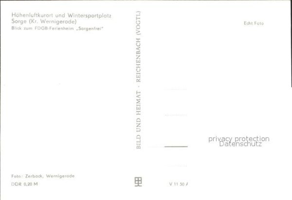 Sorge Harz FDGB Ferienheim Sorgenfrei – Bild 2