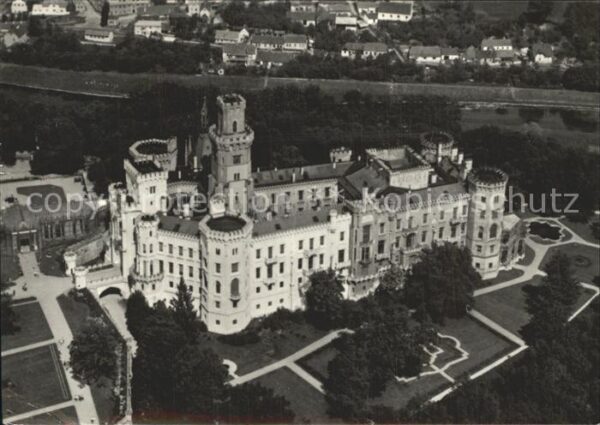 Hluboka Vltavou Schloss Fliegeraufnahme