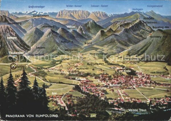 Ruhpolding Panoramakarte Buchschauchen Obergschwen