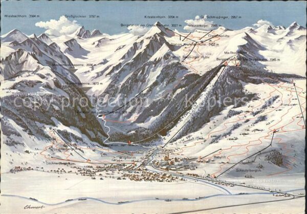 Kaprun Panaramakarte Wiesbachhorn Grossglockne