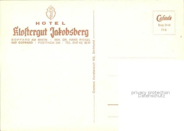 Boppard Rhein Hotel Klostergut Jakobsberg – Bild 2
