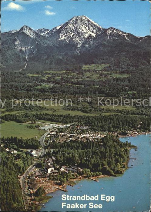 Egg Faakersee Mittagskogel Fliegeraufnahme
