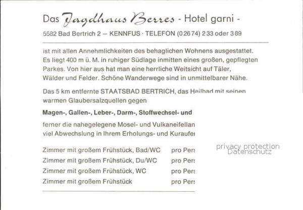 Bad Bertrich Jagdhaus Berres – Bild 2