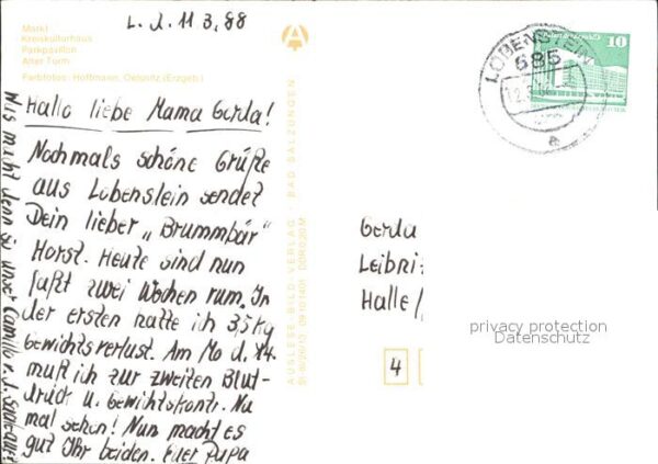 Lobenstein Thueringen Bad Markt Kreiskulturhaus Parkpavillon – Bild 2
