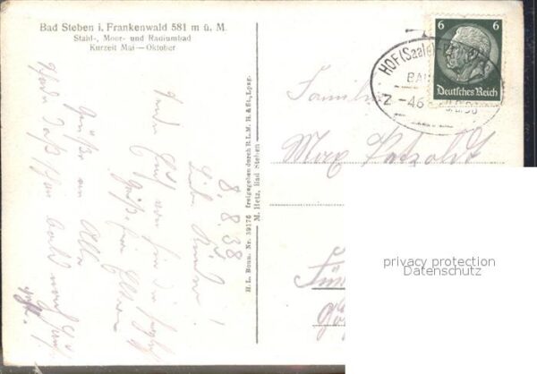 Bad Steben Fliegeraufnahme Bahnpost – Bild 2