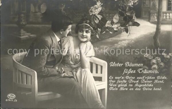 Foto Amag Nr. 61411/5 Paar Poesie Unter Bäumen süsses