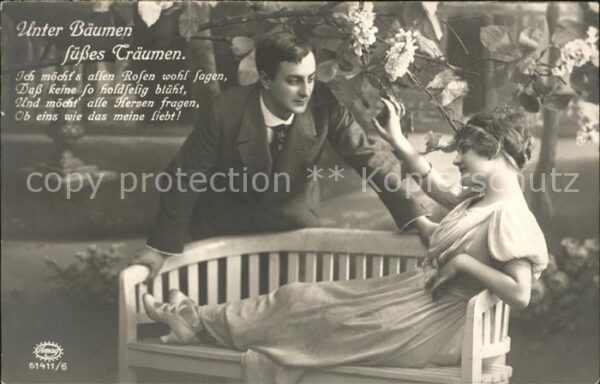 Foto Amag Nr. 61411/6 Paar Poesie Unter Bäumen süsses