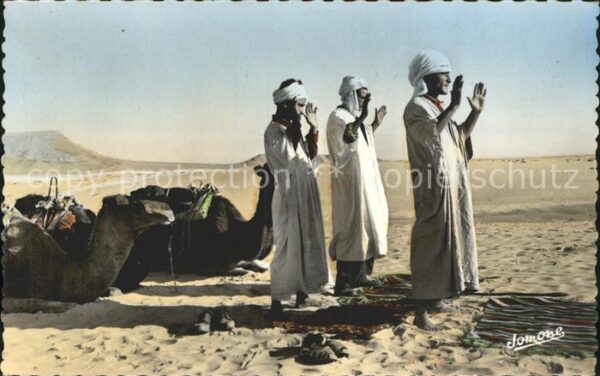 Scenes et Types Nr. 130 Bou-Saada Priere dans le desert