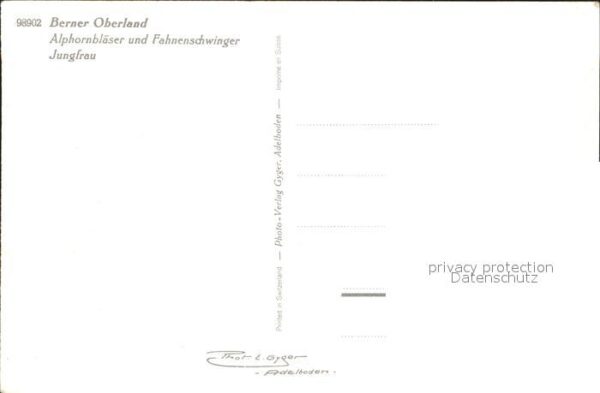 Alphorn Alphornbläser Fahnenschwinger Jungfrau – Bild 2