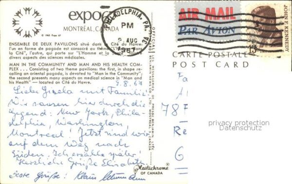 Expositions Expo67 Pavillons Homme dans la Cite Hom – Bild 2