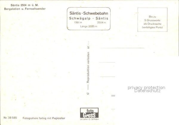 Seilbahn Säntis Bergstation Fernsehsender – Bild 2