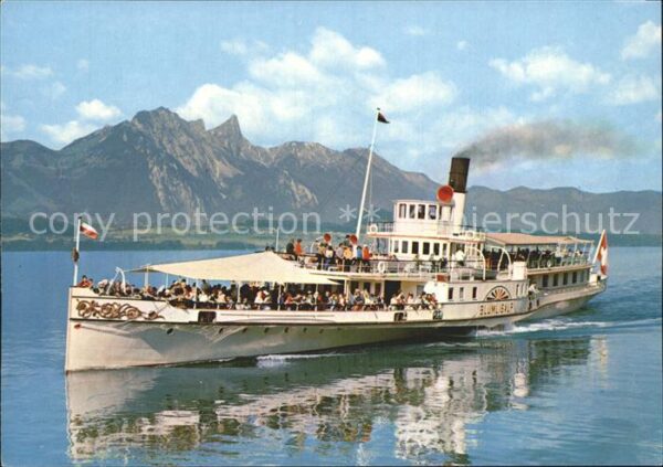 Dampfer Seitenrad Blümlisalp Thunersee