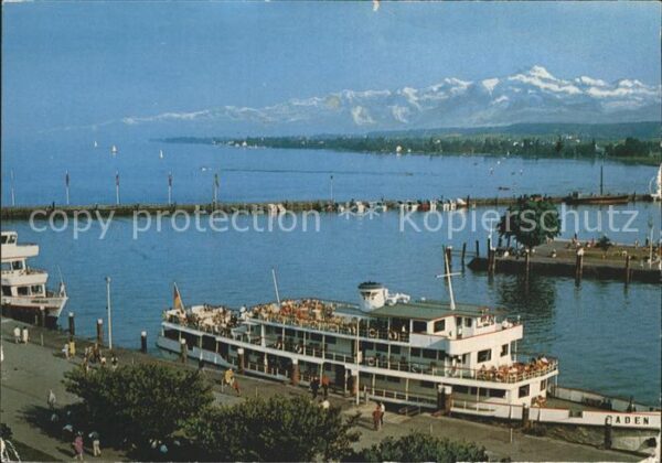 Motorschiffe Baden Konstanz Bodensee Hafenanlagen