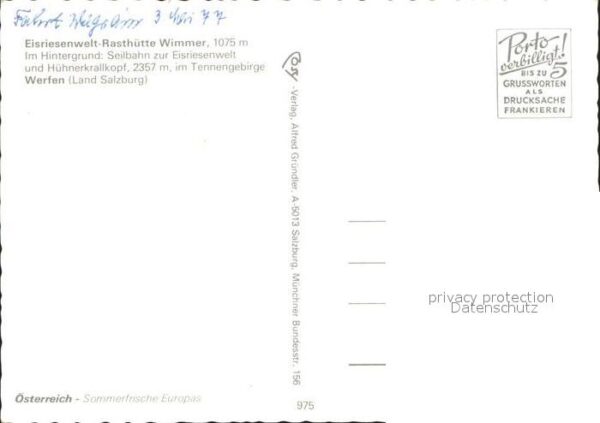 Seilbahn Eisriesenwelt Rasthütte Wimmer Hühnerkr – Bild 2