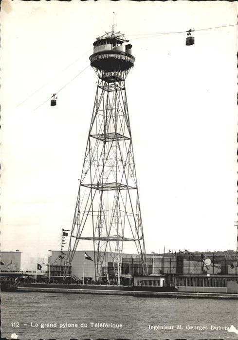 Exposition Internationale Liege 1939 Grand Pylone du Teleferique