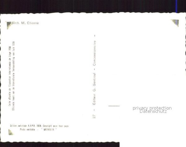 Exposition Internationale Liege 1939 Entree monumentale de Coronmeuse – Bild 2