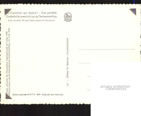 Exposition Internationale Liege 1939 Vue partielle – Bild 2