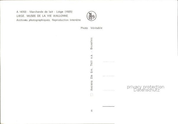 Laitiere Marchande de lait Liege 1925 – Bild 2