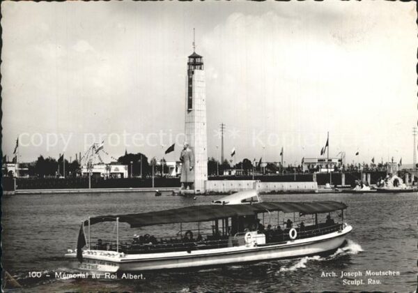 Exposition Internationale Liege 1939 Motorboot Memorial Roi Albert