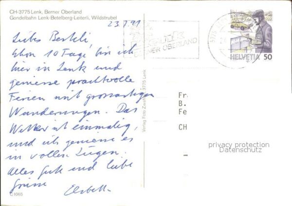 Seilbahn Lenk-Betelberg-Leiterli Wildstrubel Len – Bild 2