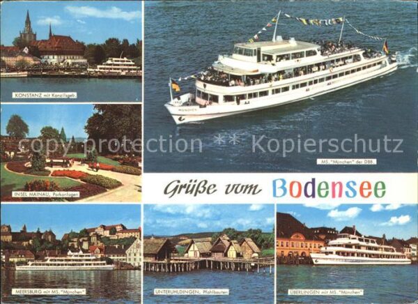 Motorschiffe MS München Insel Mainau Überlingen Meer