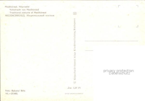 Trachten Ungarn Mezokövesd Nepviselet – Bild 2