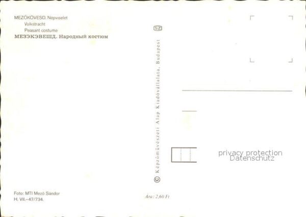 Trachten Ungarn Mezokövesd Nepviselet – Bild 2