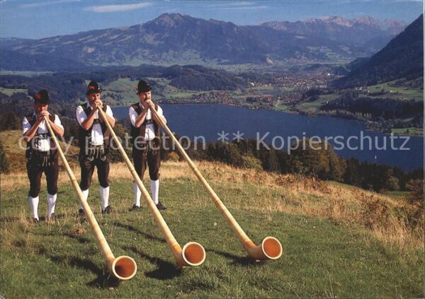 Alphorn Alphornbläser Pfarr-Alpe Alpsee Grünten