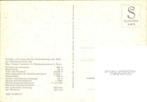 Astronomie Radioteleskop Effelsberg Eifel – Bild 2