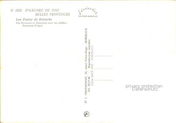 Trachten Frankreich Lou Foular de Bilonebo Pruneaux d_Agen – Bild 2