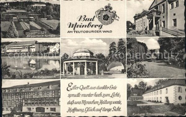 Bad Meinberg Berggarten Kurheim Kurpark Teich Kurhot