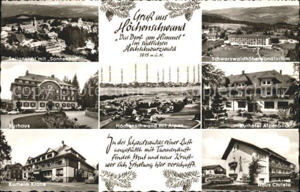 Hoechenschwand Hotel Sonnenhof Kurhaus Kurheim Sanator
