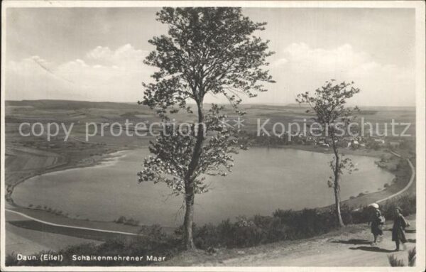 Daun Eifel Panorama Schalkenmehrener Maar Bahnpost
