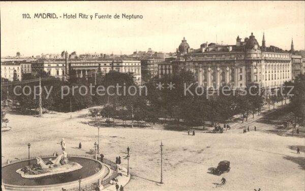 Madrid Spain Hotel Ritz y Fuente de Neptuno