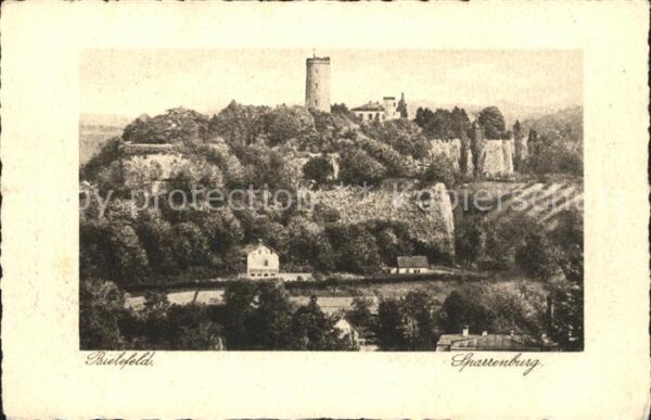 Bielefeld Sparrenburg Kupfertiefdruck Bütten