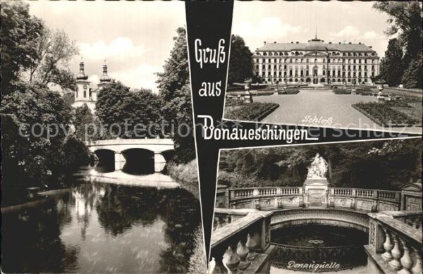 Donaueschingen Brücke Schloss Donauquelle
