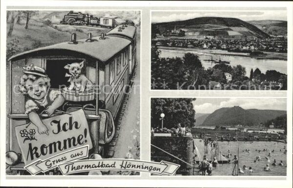 Bad Hoenningen Panorama Rheintal Thermalbad Eisenbahn