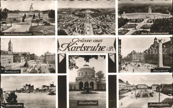 Karlsruhe Baden Landesmuseum Hauptpost Bahnhofsplatz Vi