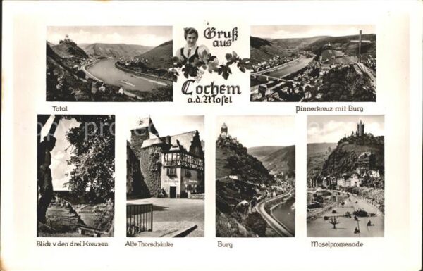 Cochem Mosel Weinanbaugebiet Pinnerkreuz Burg Alte T
