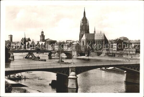 Frankfurt Main Mainbrücke Dom Paulskirche Römer