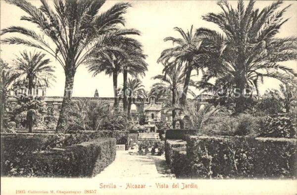 Sevilla Andalucia Alcazar Vista del Jardin