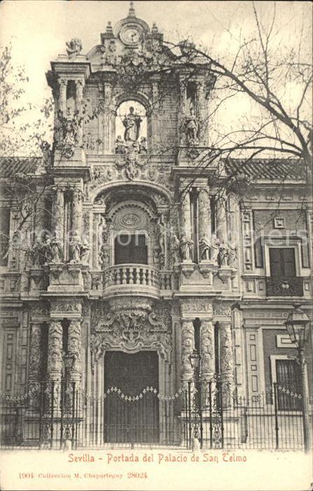 Sevilla Andalucia Portada del Palacio de San Telmo