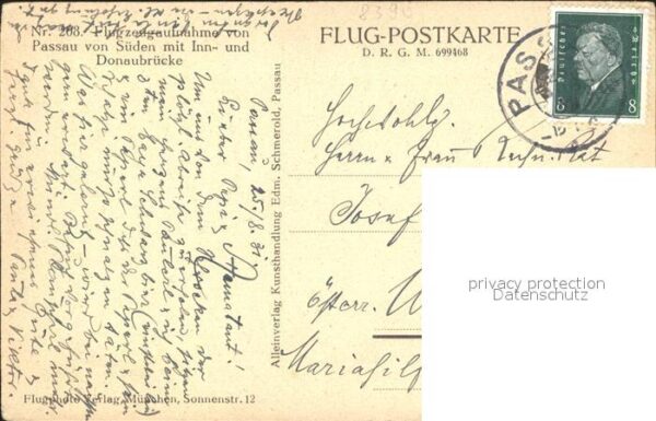 Passau mit Inn und Donaubrücke Fliegeraufnahme – Bild 2
