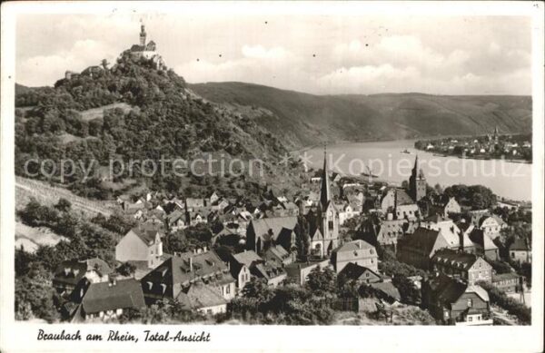 Braubach Rhein Stadtbild mit Marksburg